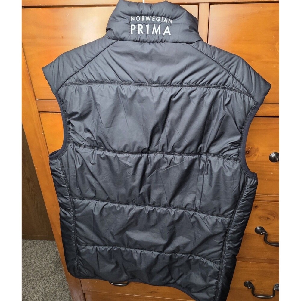 66 North Puffer Vest Size Large Black Quilted Insulated Full Zip Outdoor Active - Picture 8 of 13